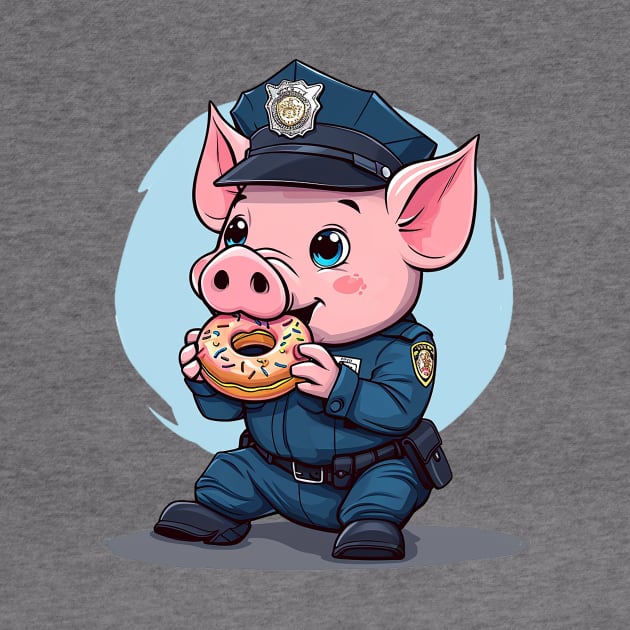 pig eating donut by Ninja banana